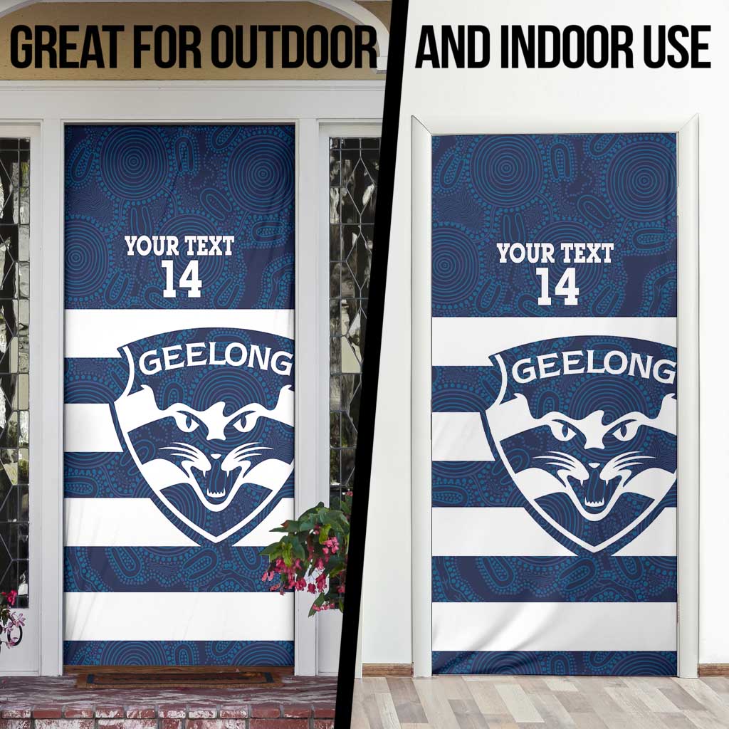 AFL Cats Football Custom Door Cover Geelong Proud Indigenous Art - Aussie Hoodie