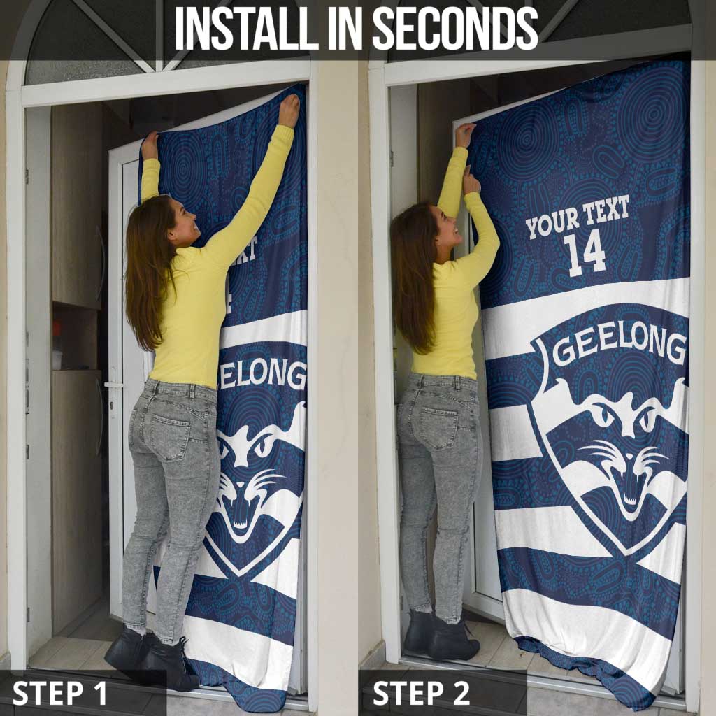 AFL Cats Football Custom Door Cover Geelong Proud Indigenous Art - Aussie Hoodie