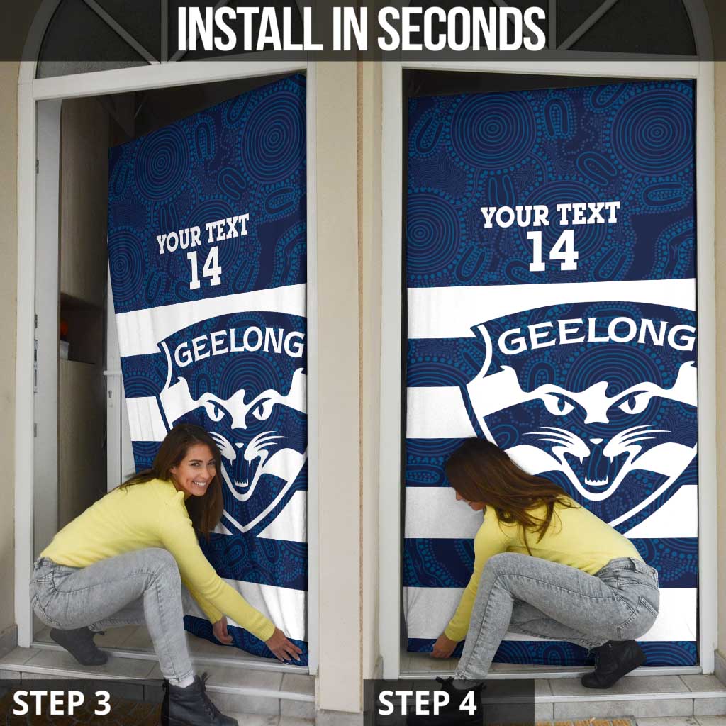 AFL Cats Football Custom Door Cover Geelong Proud Indigenous Art - Aussie Hoodie