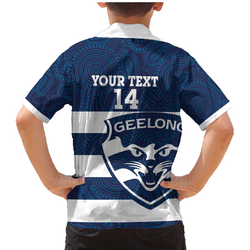 AFL Cats Football Custom Family Matching Mermaid Dress and Hawaiian Shirt Geelong Proud Indigenous Art - Aussie Hoodie