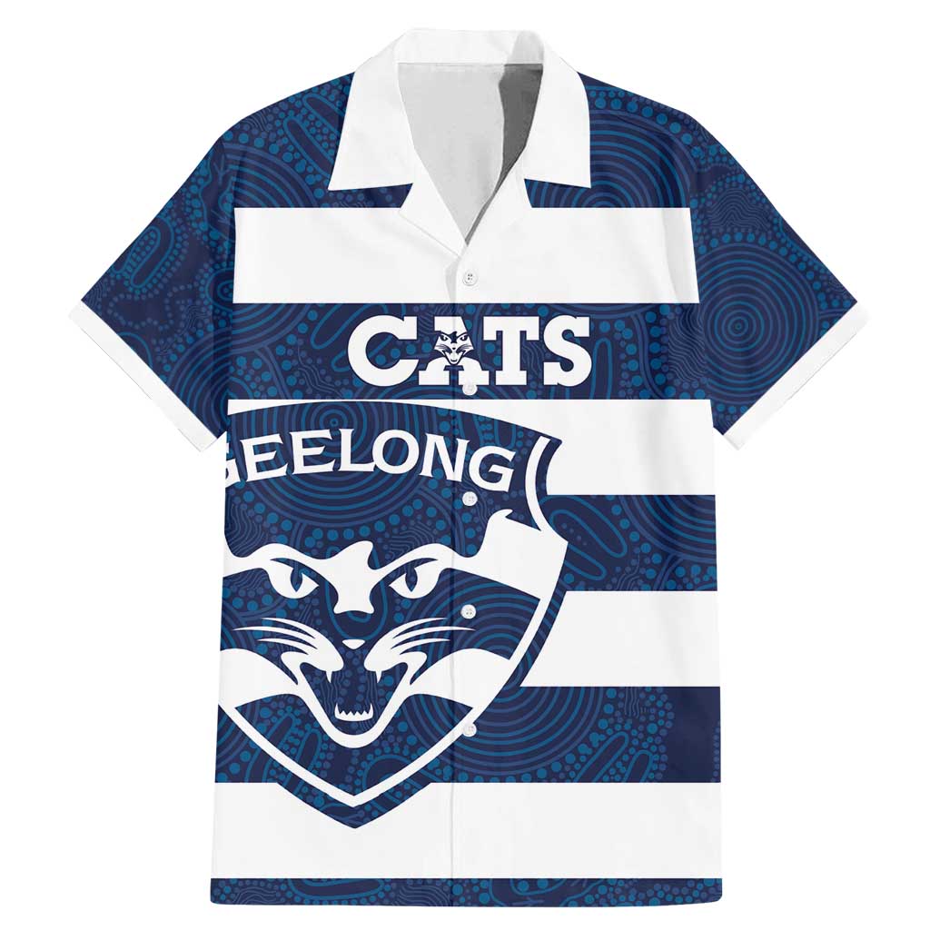 AFL Cats Football Custom Family Matching Mermaid Dress and Hawaiian Shirt Geelong Proud Indigenous Art - Aussie Hoodie