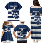 AFL Cats Football Custom Family Matching Puletasi and Hawaiian Shirt Geelong Proud Indigenous Art - Aussie Hoodie