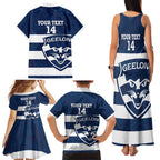 AFL Cats Football Custom Family Matching Tank Maxi Dress and Hawaiian Shirt Geelong Proud Indigenous Art - Aussie Hoodie