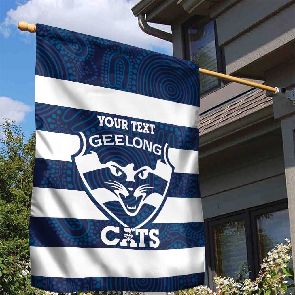 AFL Cats Football Custom Garden Flag Geelong Proud Indigenous Art - Aussie Hoodie