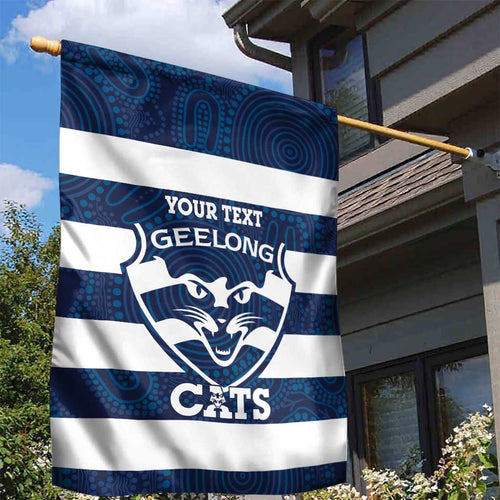 AFL Cats Football Custom Garden Flag Geelong Proud Indigenous Art - Aussie Hoodie