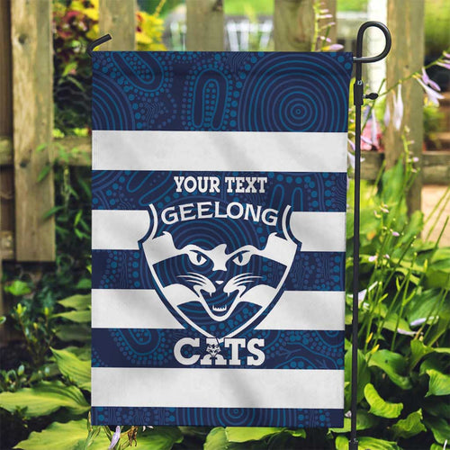 AFL Cats Football Custom Garden Flag Geelong Proud Indigenous Art - Aussie Hoodie