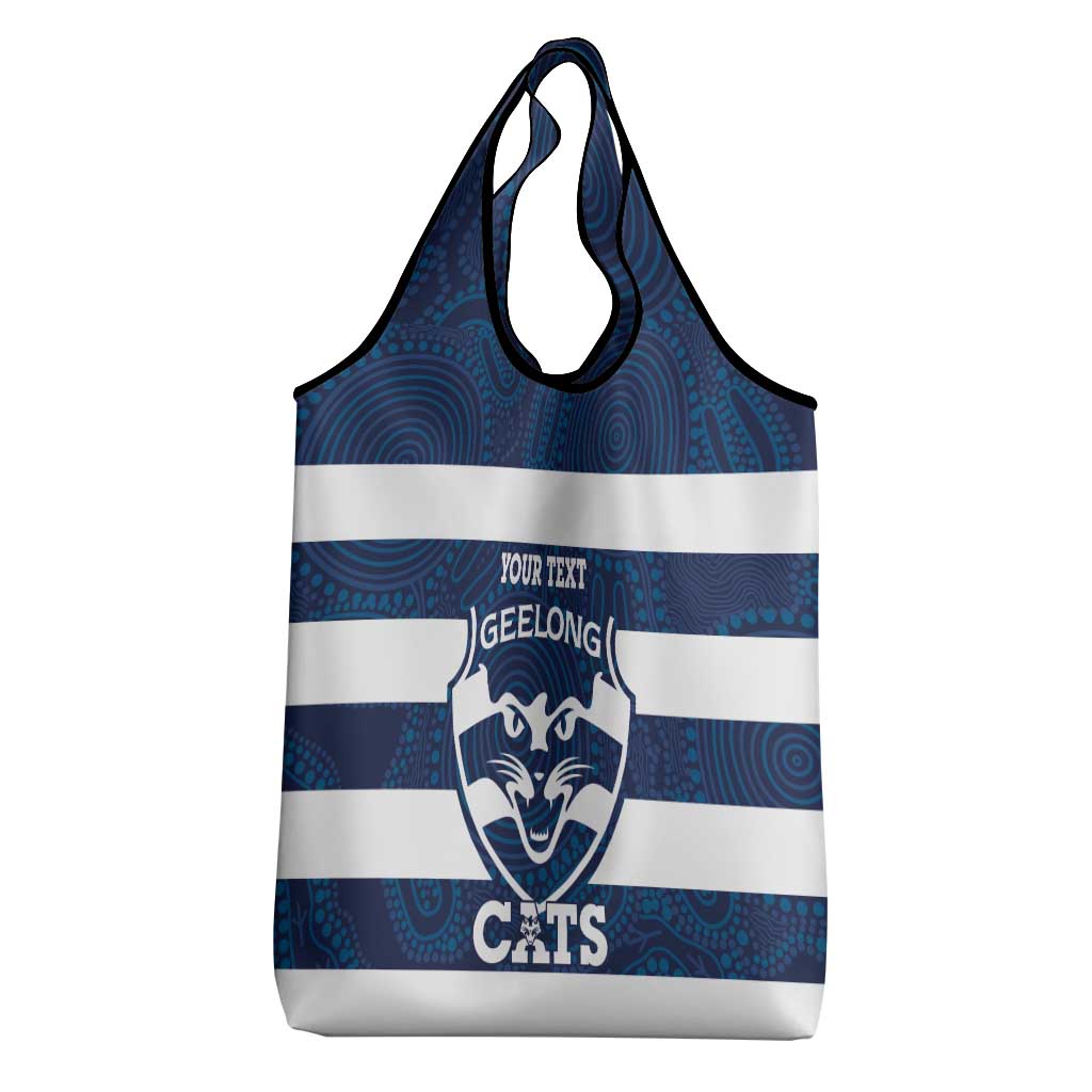 AFL Cats Football Custom Grocery Bag Geelong Proud Indigenous Art - Aussie Hoodie
