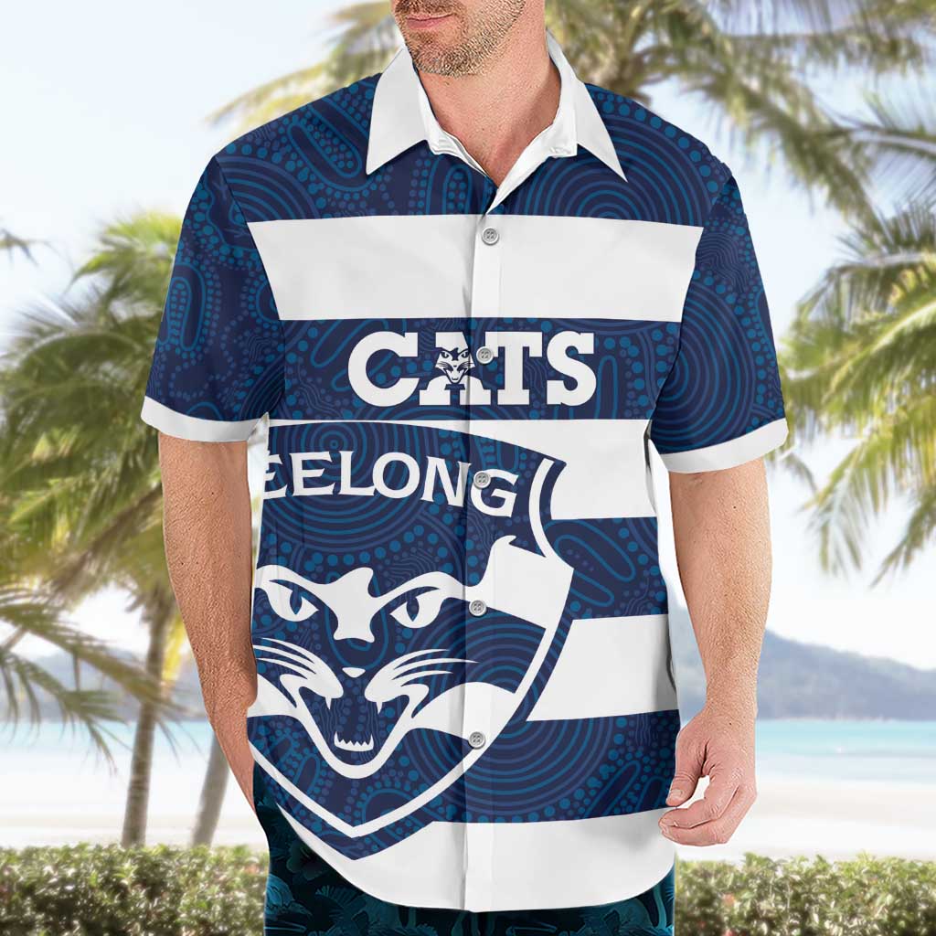 AFL Cats Football Custom Hawaiian Shirt Geelong Proud Indigenous Art - Aussie Hoodie