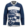AFL Cats Football Custom Hockey Jersey Geelong Proud Indigenous Art - Aussie Hoodie