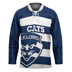 AFL Cats Football Custom Hockey Jersey Geelong Proud Indigenous Art - Aussie Hoodie
