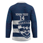 AFL Cats Football Custom Hockey Jersey Geelong Proud Indigenous Art - Aussie Hoodie