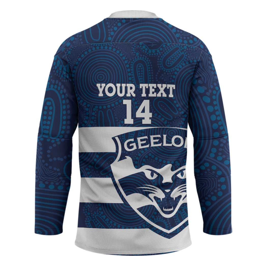 AFL Cats Football Custom Hockey Jersey Geelong Proud Indigenous Art - Aussie Hoodie