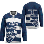 AFL Cats Football Custom Hockey Jersey Geelong Proud Indigenous Art - Aussie Hoodie