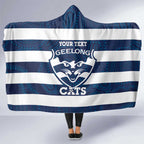 AFL Cats Football Custom Hooded Blanket Geelong Proud Indigenous Art - Aussie Hoodie