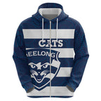 AFL Cats Football Custom Hoodie Geelong Proud Indigenous Art - Aussie Hoodie