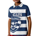 AFL Cats Football Custom Kid Polo Shirt Geelong Proud Indigenous Art - Aussie Hoodie