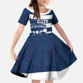 AFL Cats Football Custom Kid Short Sleeve Dress Geelong Proud Indigenous Art - Aussie Hoodie