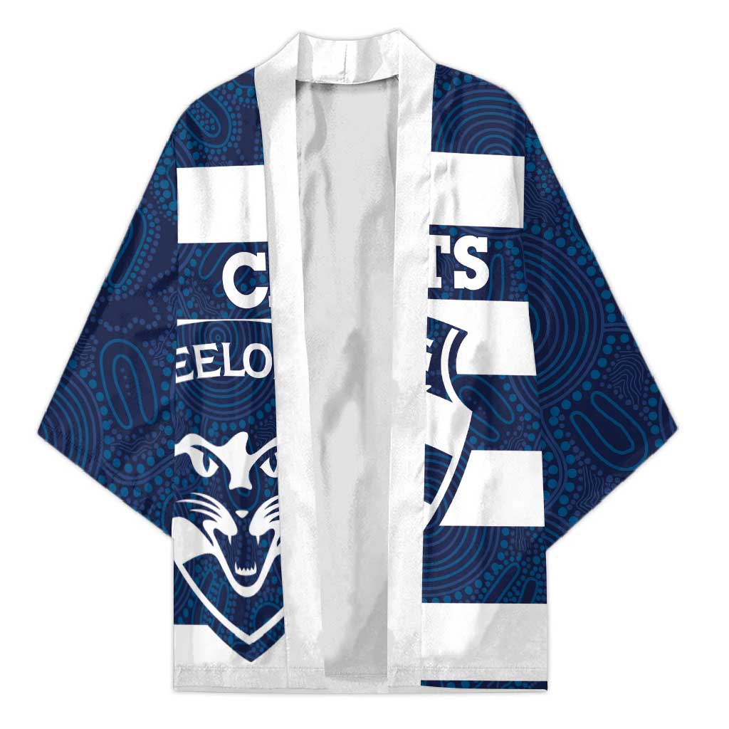 AFL Cats Football Custom Kimono Geelong Proud Indigenous Art - Aussie Hoodie