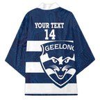 AFL Cats Football Custom Kimono Geelong Proud Indigenous Art - Aussie Hoodie