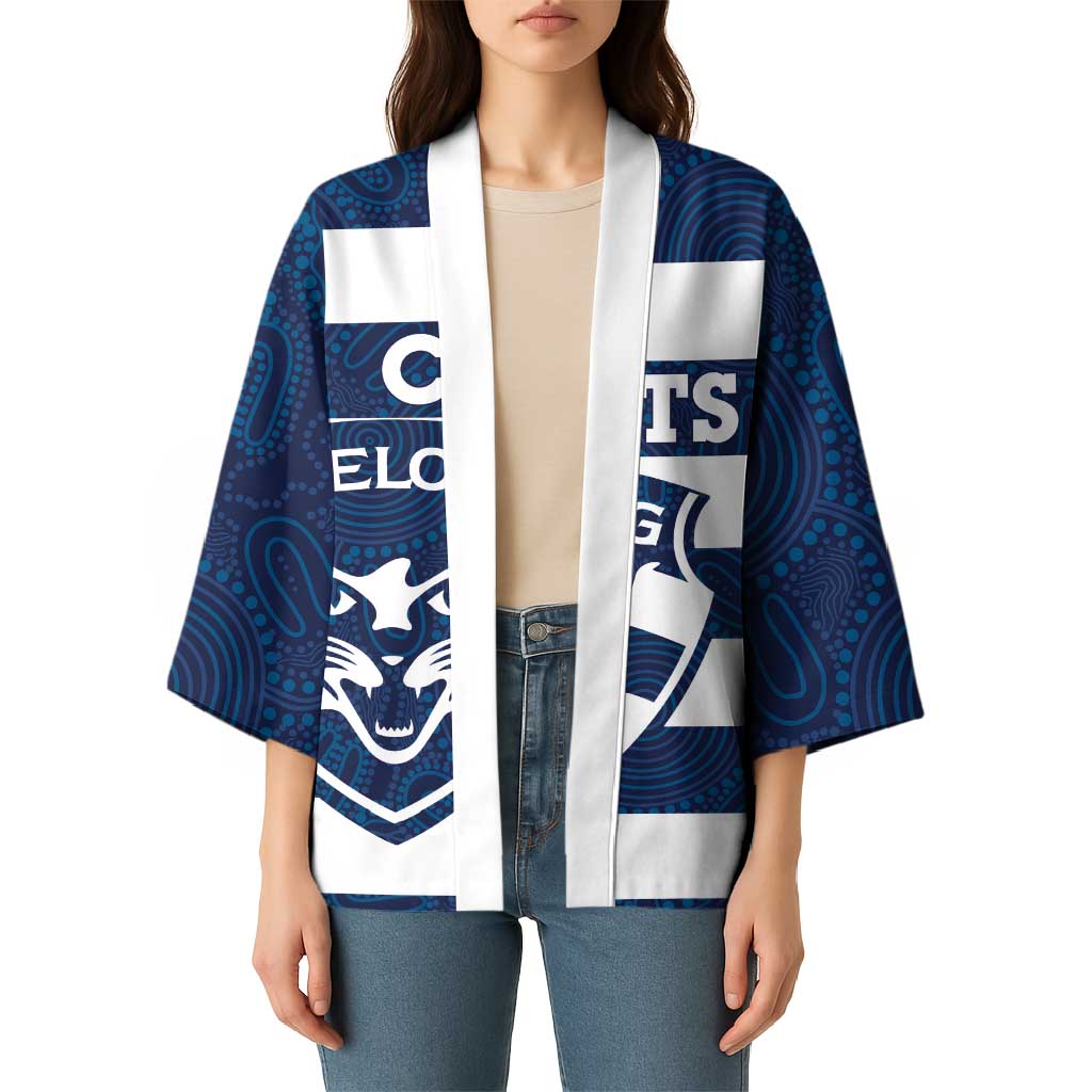 AFL Cats Football Custom Kimono Geelong Proud Indigenous Art - Aussie Hoodie