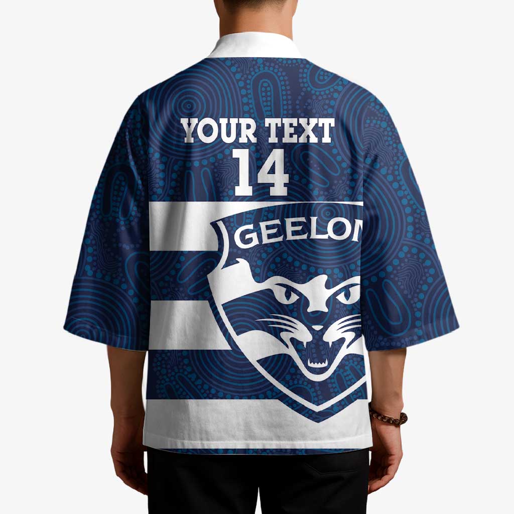 AFL Cats Football Custom Kimono Geelong Proud Indigenous Art - Aussie Hoodie
