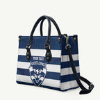 AFL Cats Football Custom Leather Bag Geelong Proud Indigenous Art - Aussie Hoodie