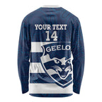 AFL Cats Football Custom Long Sleeve Shirt Geelong Proud Indigenous Art - Aussie Hoodie