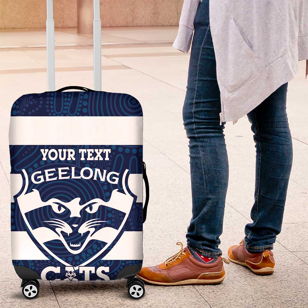 AFL Cats Football Custom Luggage Cover Geelong Proud Indigenous Art - Aussie Hoodie