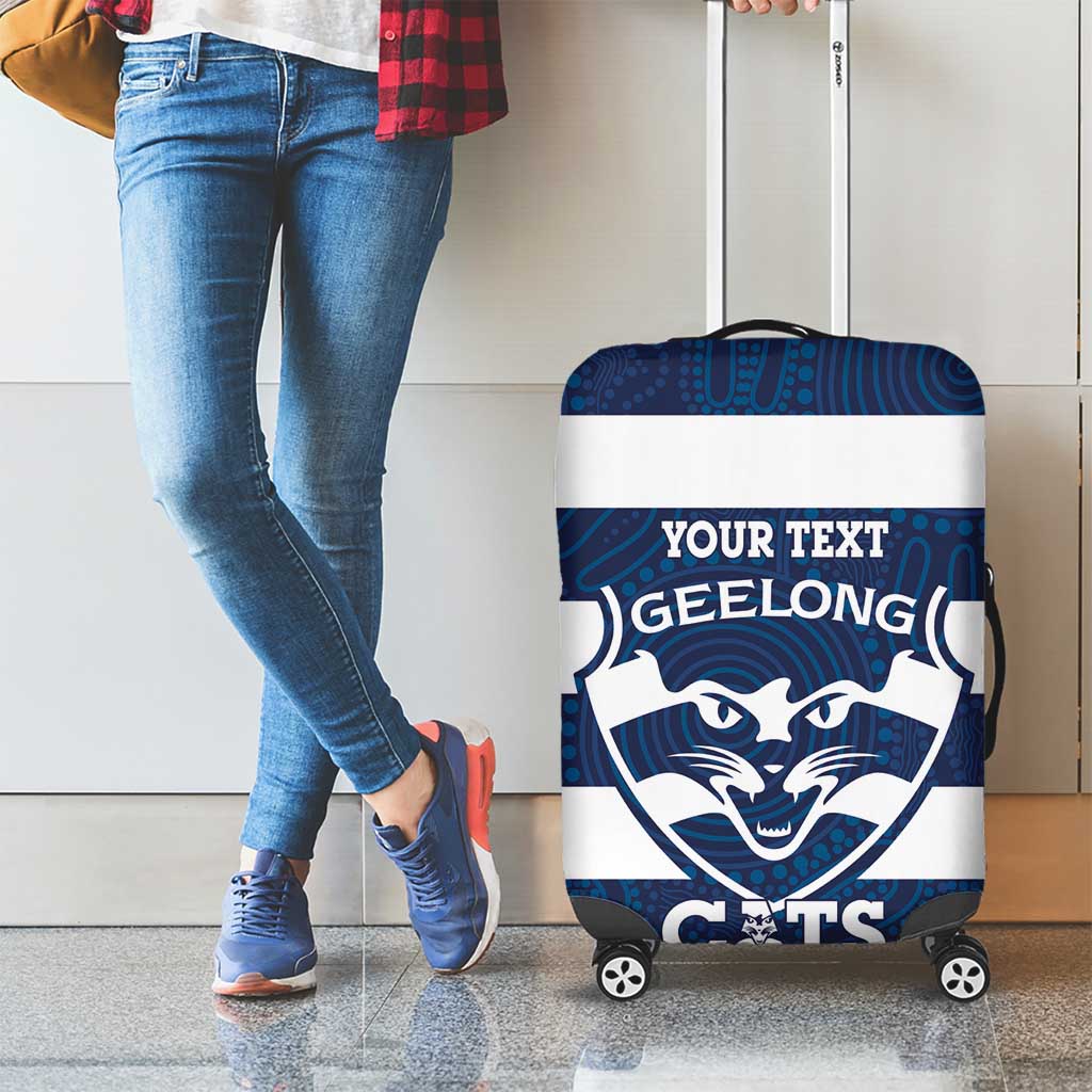 AFL Cats Football Custom Luggage Cover Geelong Proud Indigenous Art - Aussie Hoodie