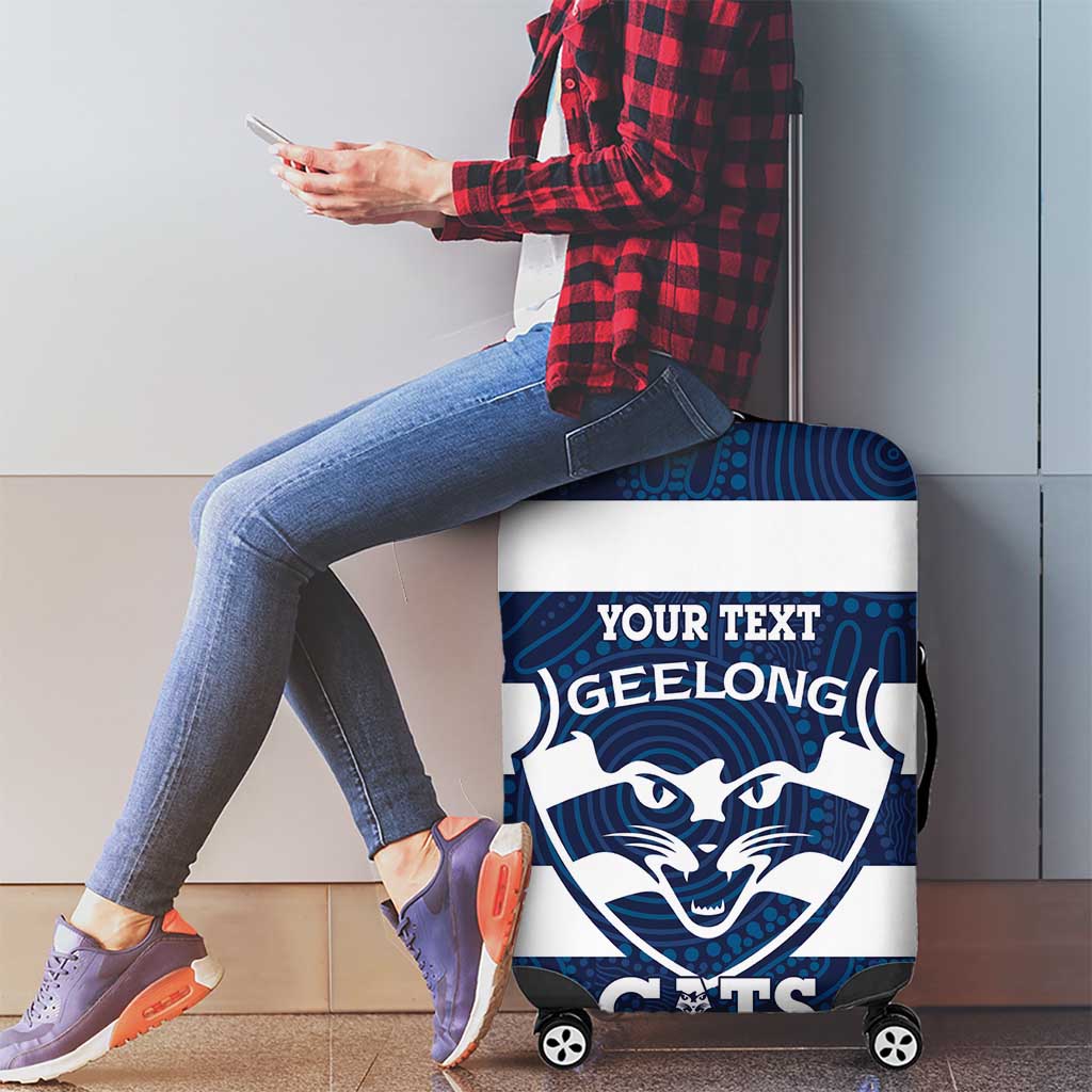 AFL Cats Football Custom Luggage Cover Geelong Proud Indigenous Art - Aussie Hoodie