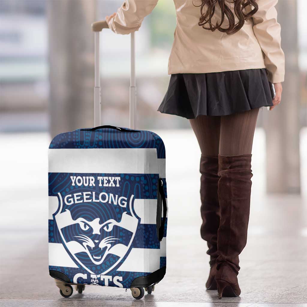 AFL Cats Football Custom Luggage Cover Geelong Proud Indigenous Art - Aussie Hoodie