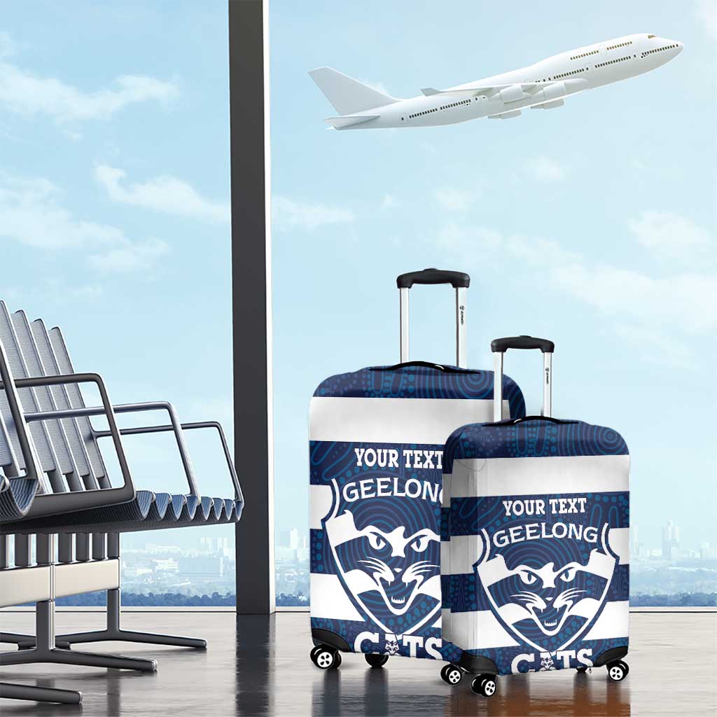 AFL Cats Football Custom Luggage Cover Geelong Proud Indigenous Art - Aussie Hoodie