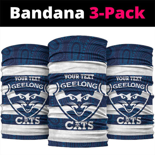 AFL Cats Football Custom Neck Gaiter Geelong Proud Indigenous Art - Aussie Hoodie