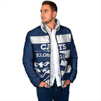 AFL Cats Football Custom Padded Jacket Geelong Proud Indigenous Art - Aussie Hoodie