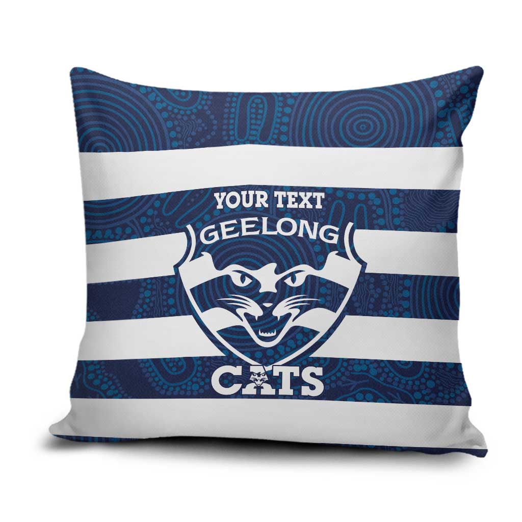 AFL Cats Football Custom Pillow Cover Geelong Proud Indigenous Art - Aussie Hoodie