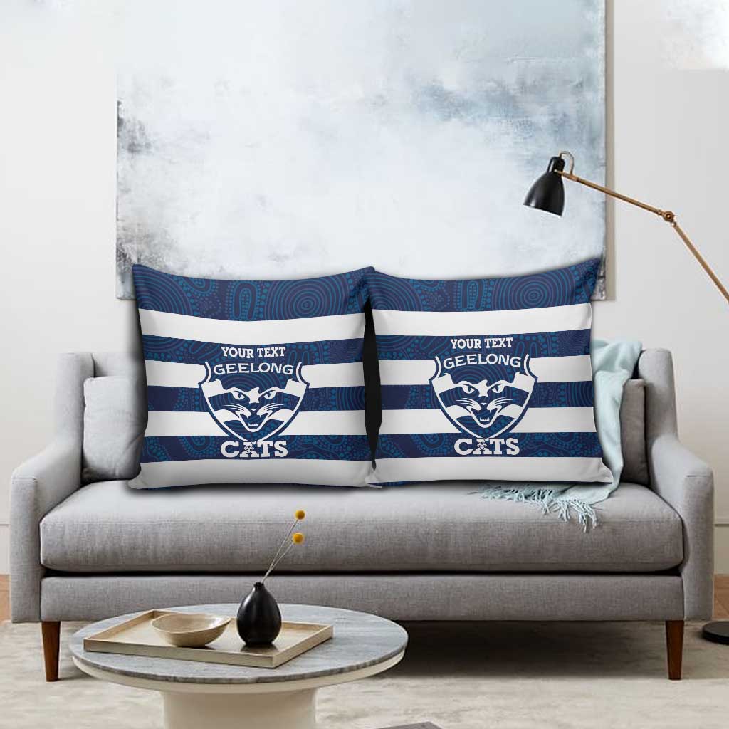 AFL Cats Football Custom Pillow Cover Geelong Proud Indigenous Art - Aussie Hoodie
