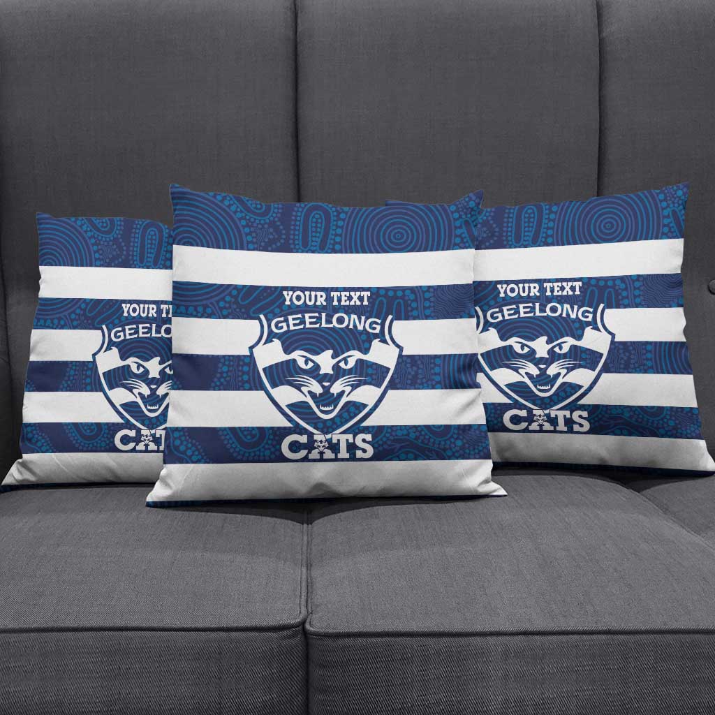 AFL Cats Football Custom Pillow Cover Geelong Proud Indigenous Art - Aussie Hoodie