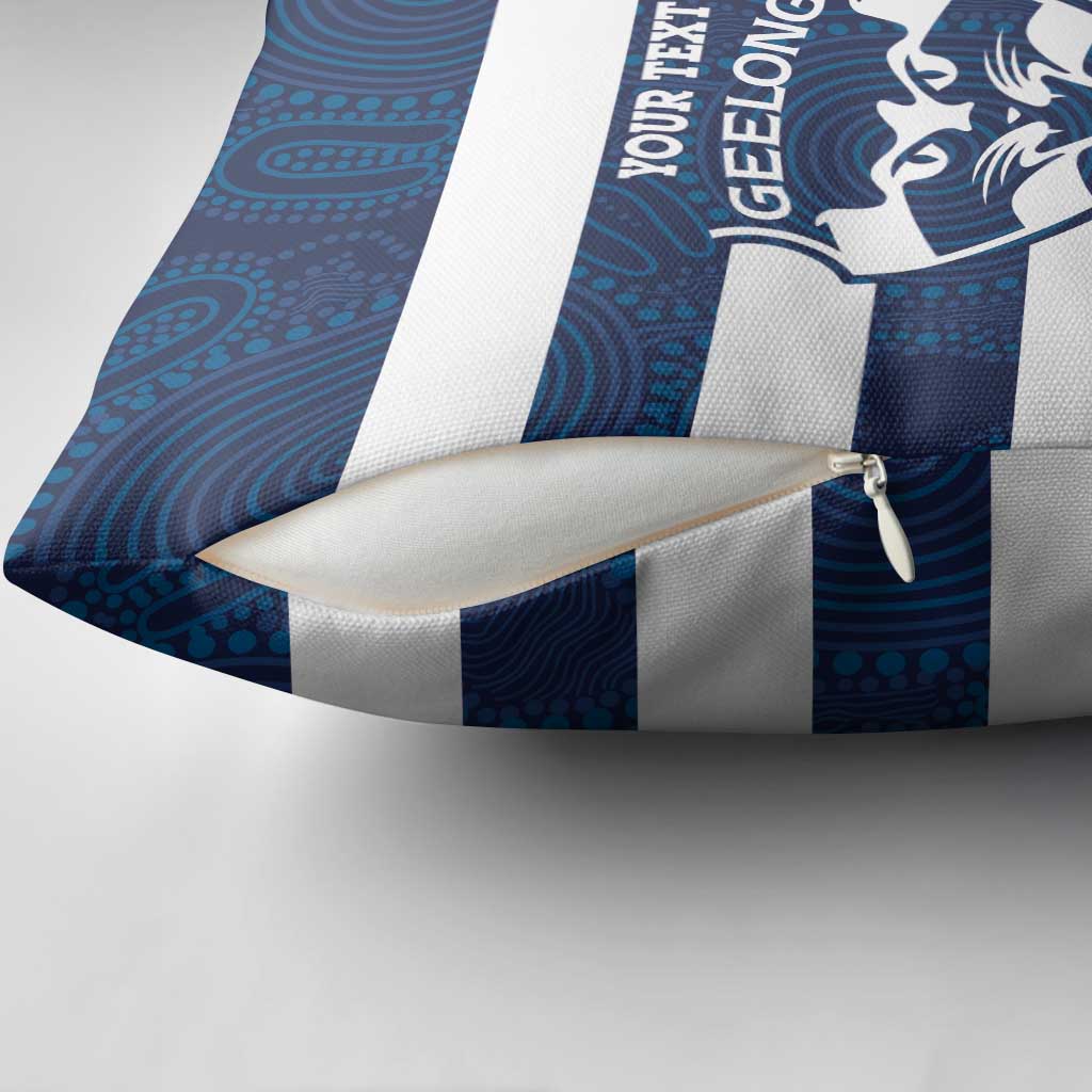 AFL Cats Football Custom Pillow Cover Geelong Proud Indigenous Art - Aussie Hoodie