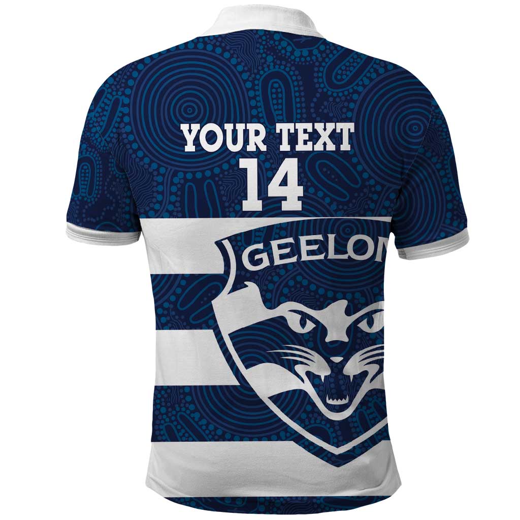 AFL Cats Football Custom Polo Shirt Geelong Proud Indigenous Art - Aussie Hoodie