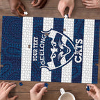 AFL Cats Football Custom Puzzle Geelong Proud Indigenous Art - Aussie Hoodie