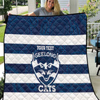 AFL Cats Football Custom Quilt Geelong Proud Indigenous Art - Aussie Hoodie