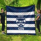 AFL Cats Football Custom Quilt Geelong Proud Indigenous Art - Aussie Hoodie