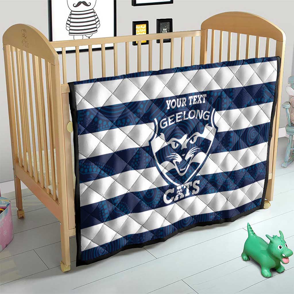 AFL Cats Football Custom Quilt Geelong Proud Indigenous Art - Aussie Hoodie