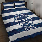 AFL Cats Football Custom Quilt Bed Set Geelong Proud Indigenous Art - Aussie Hoodie