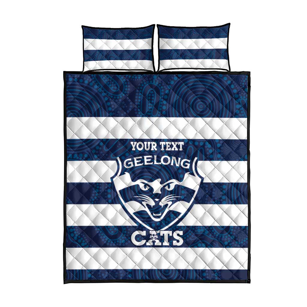 AFL Cats Football Custom Quilt Bed Set Geelong Proud Indigenous Art - Aussie Hoodie