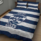 AFL Cats Football Custom Quilt Bed Set Geelong Proud Indigenous Art - Aussie Hoodie