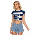 AFL Cats Football Custom Raglan Cropped T Shirt Geelong Proud Indigenous Art - Aussie Hoodie