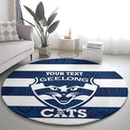 AFL Cats Football Custom Round Carpet Geelong Proud Indigenous Art - Aussie Hoodie