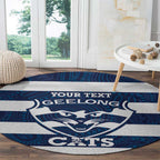 AFL Cats Football Custom Round Carpet Geelong Proud Indigenous Art - Aussie Hoodie