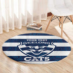AFL Cats Football Custom Round Carpet Geelong Proud Indigenous Art - Aussie Hoodie